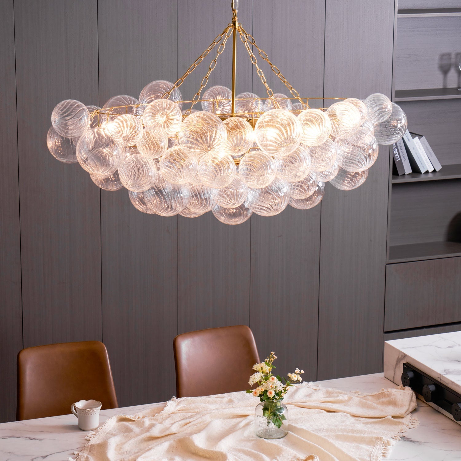 Aurora Chandelier Glass Ball Bubble Modern - Letslighting