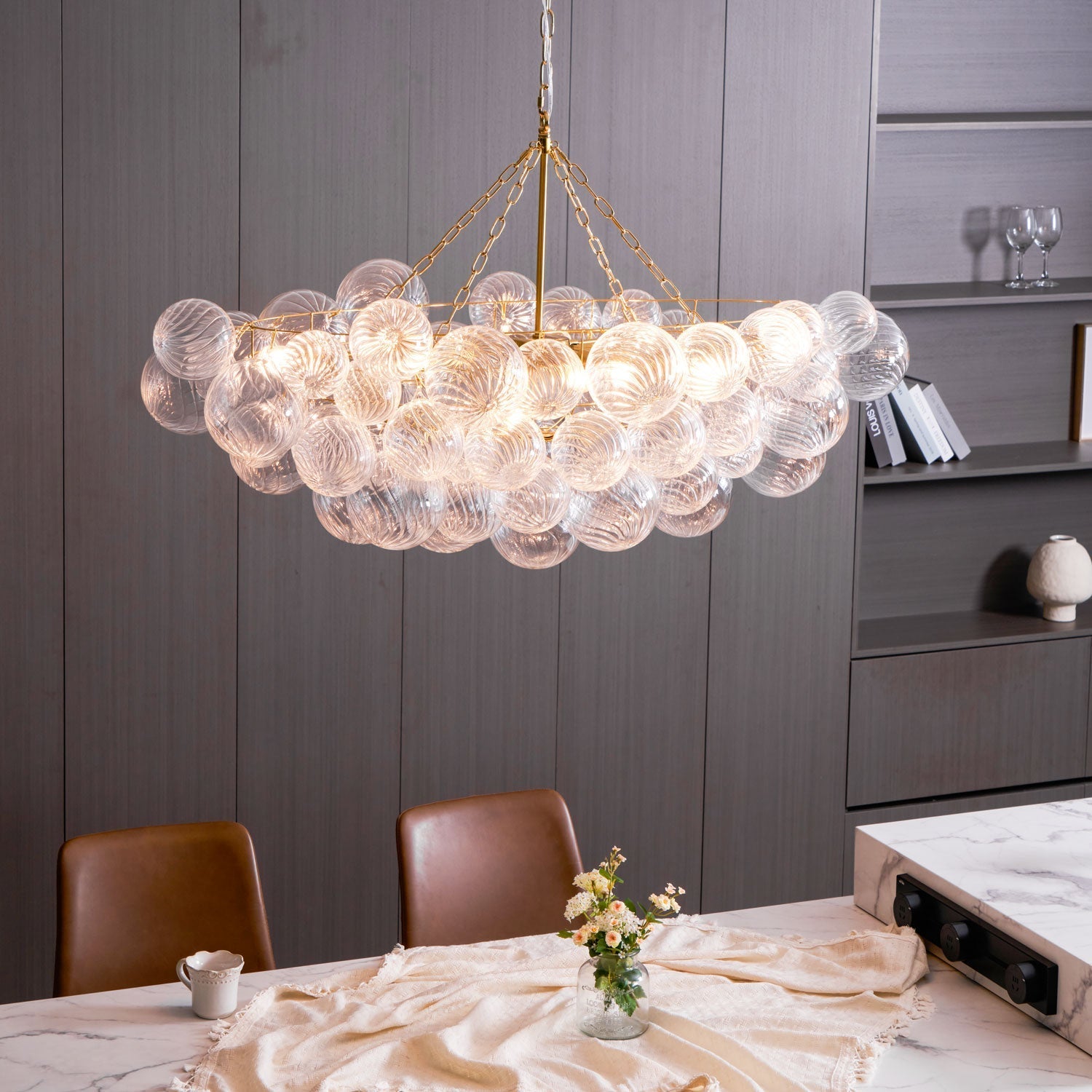 Aurora Chandelier Glass Ball Bubble Modern - Letslighting