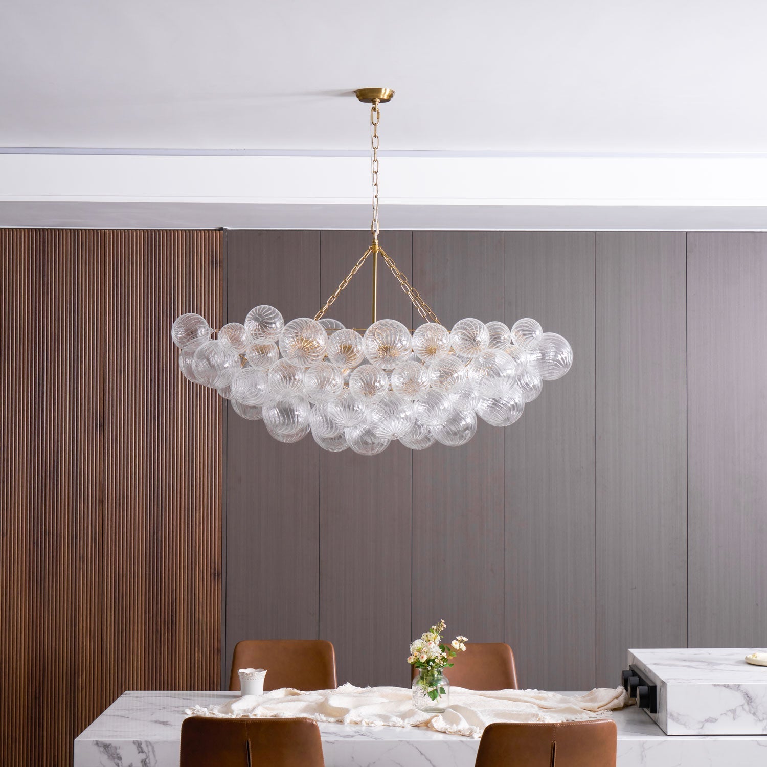 Aurora Chandelier Glass Ball Bubble Modern - Letslighting