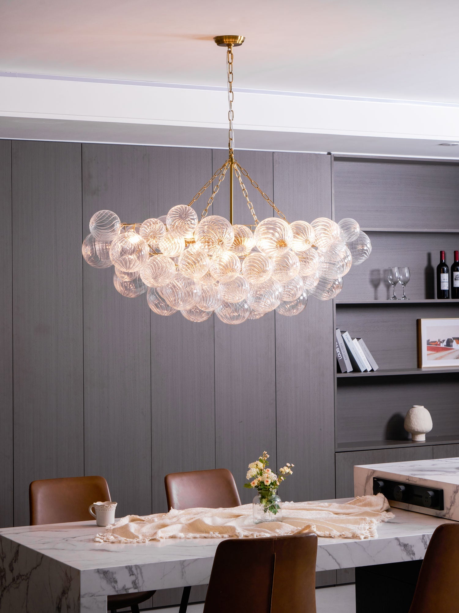 Aurora Chandelier Glass Ball Bubble Modern - Letslighting