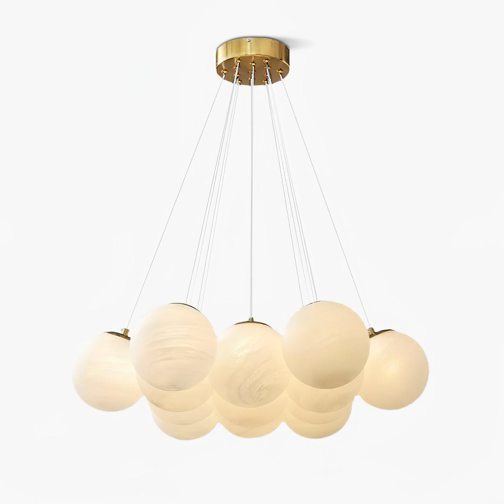 Lustra Chandelier Glass Cluster Frosted Glass - Letslighting