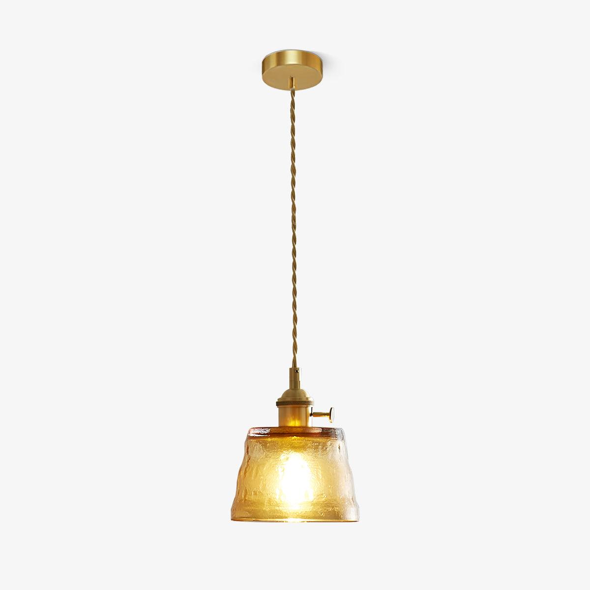 Lustra Pendant Lamp Copper Glass for Dining - Letslighting