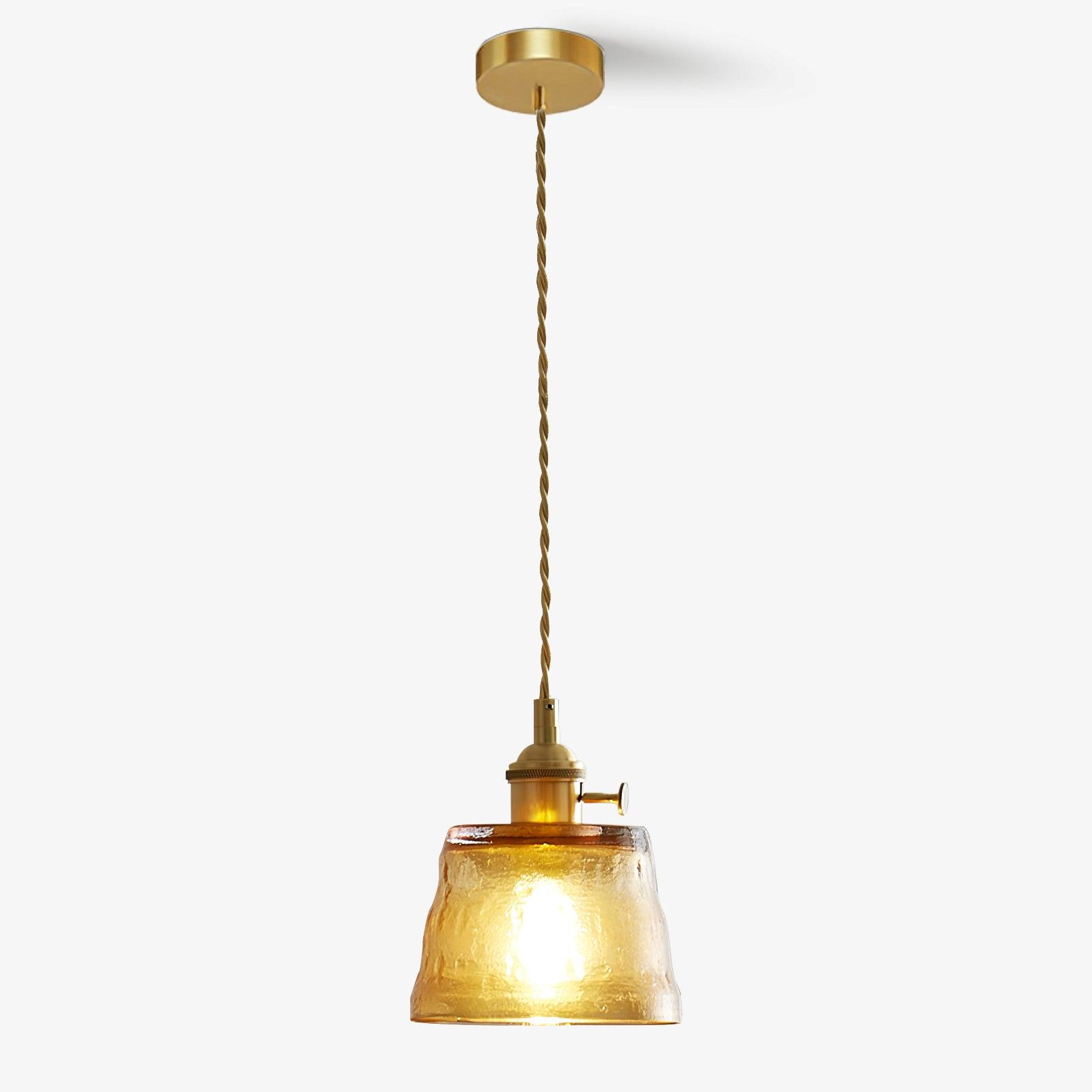 Lustra Pendant Lamp Copper Glass for Dining - Letslighting