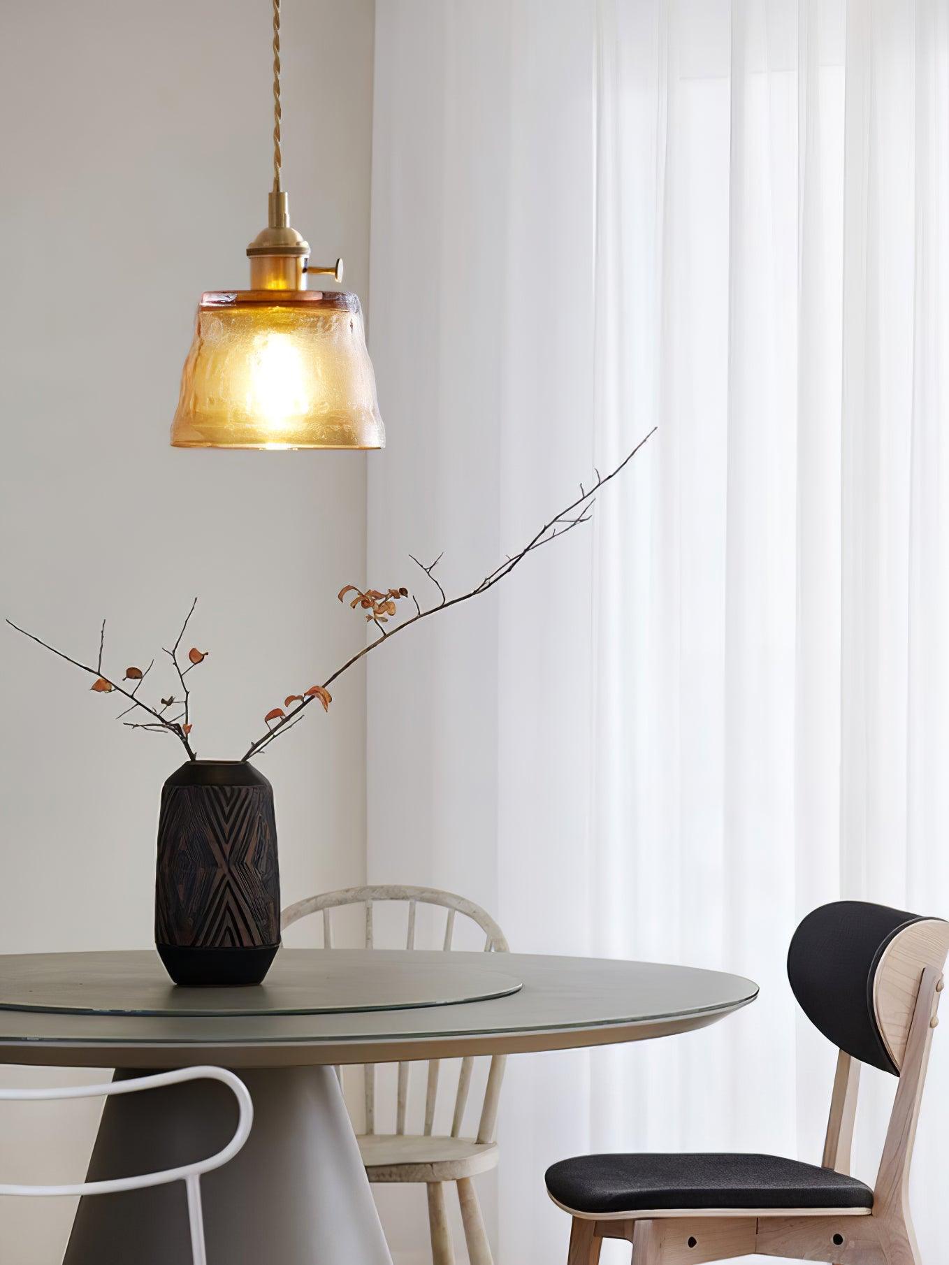 Lustra Pendant Lamp Copper Glass for Dining - Letslighting