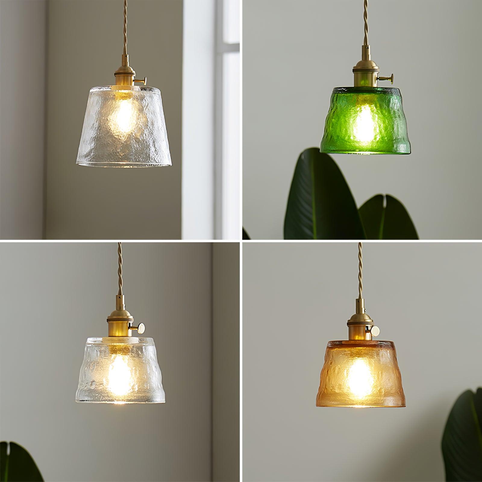 Lustra Pendant Lamp Copper Glass for Dining - Letslighting