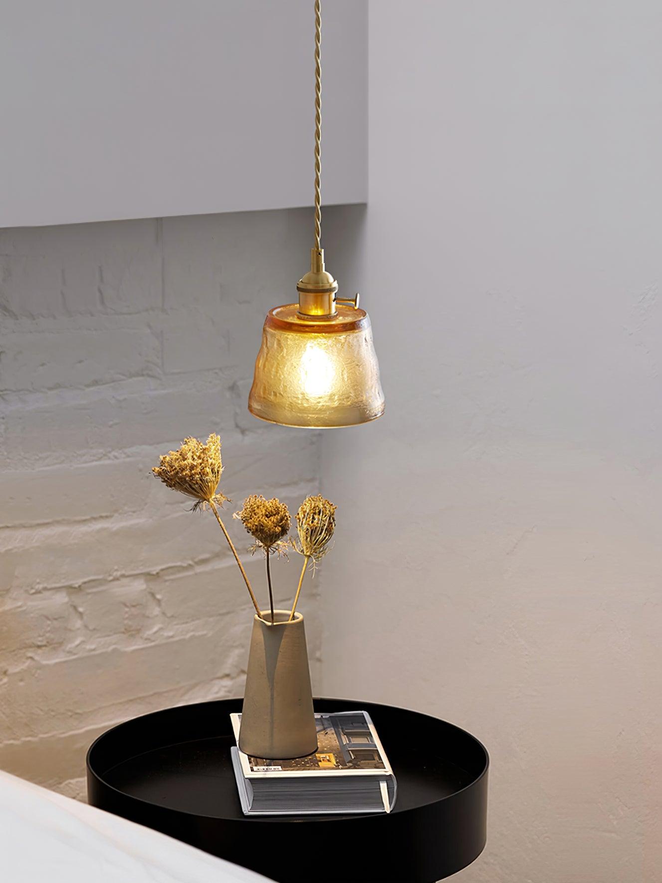 Lustra Pendant Lamp Copper Glass for Dining - Letslighting