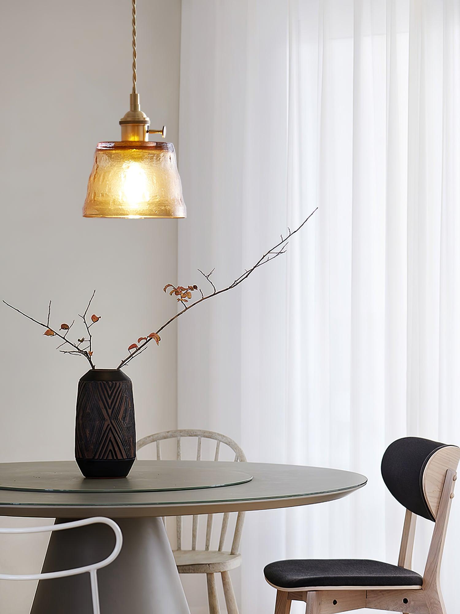 Lustra Pendant Lamp Copper Glass for Dining - Letslighting