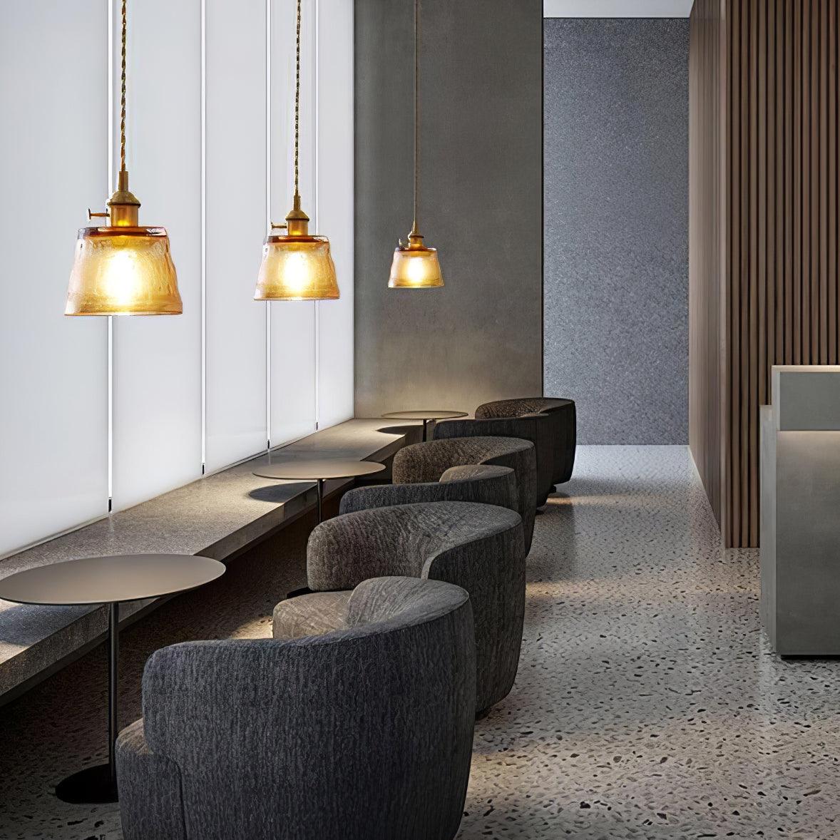 Lustra Pendant Lamp Copper Glass for Dining - Letslighting