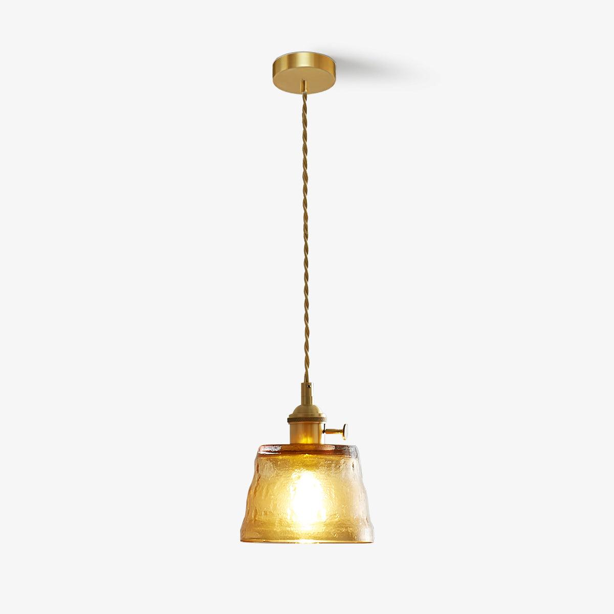 Lustra Pendant Lamp Copper Glass for Dining - Letslighting