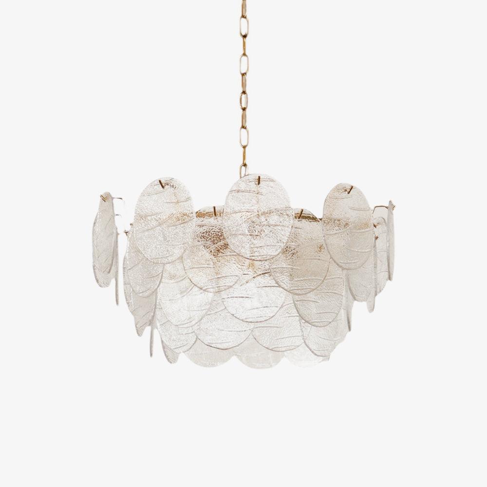 Lustra Chandelier Glass Disc Gold - Letslighting
