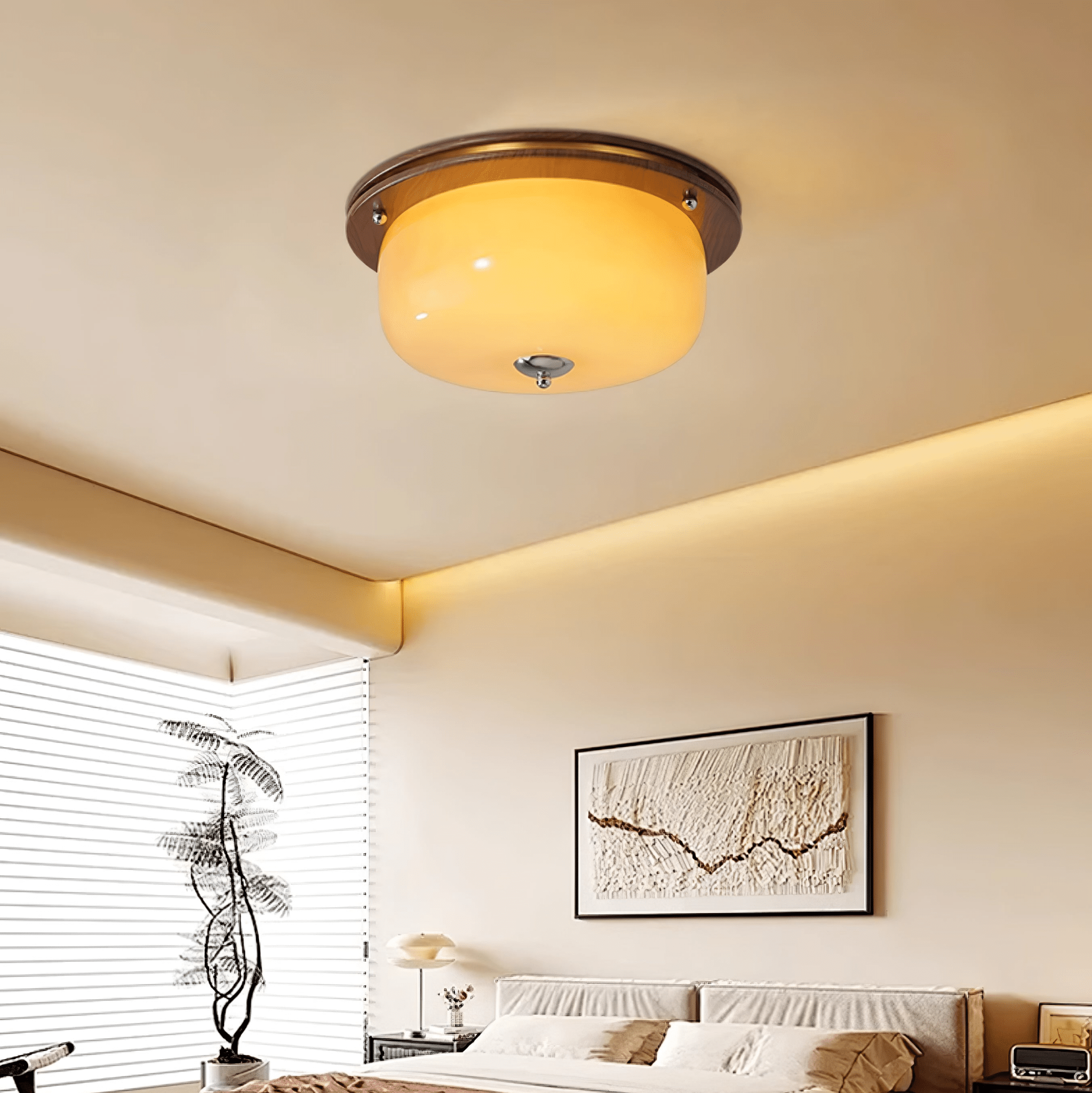 Vetheel Premium Nordic Art Dome Glass Ceiling Light - Letslighting