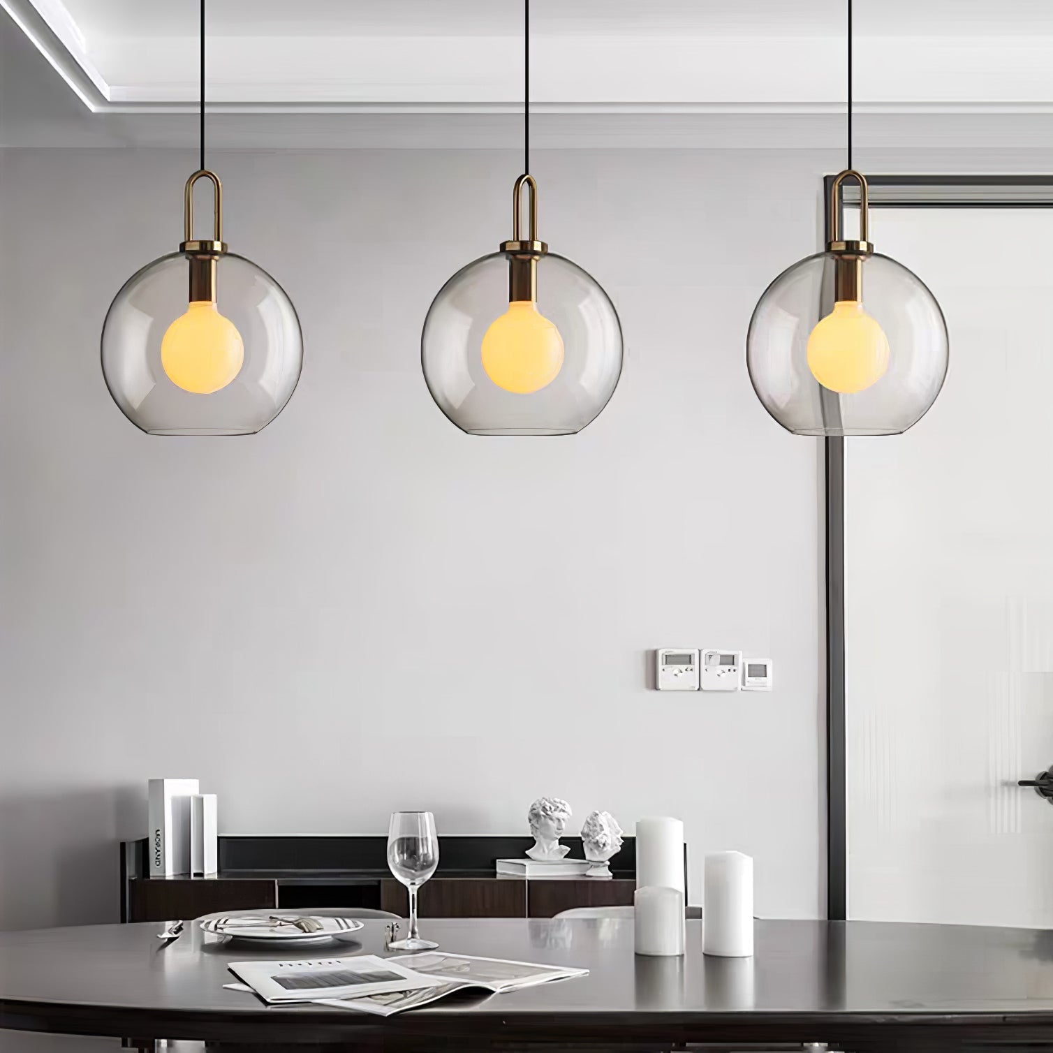 Lustra Pendant Lamp Pendulum Glass - Letslighting