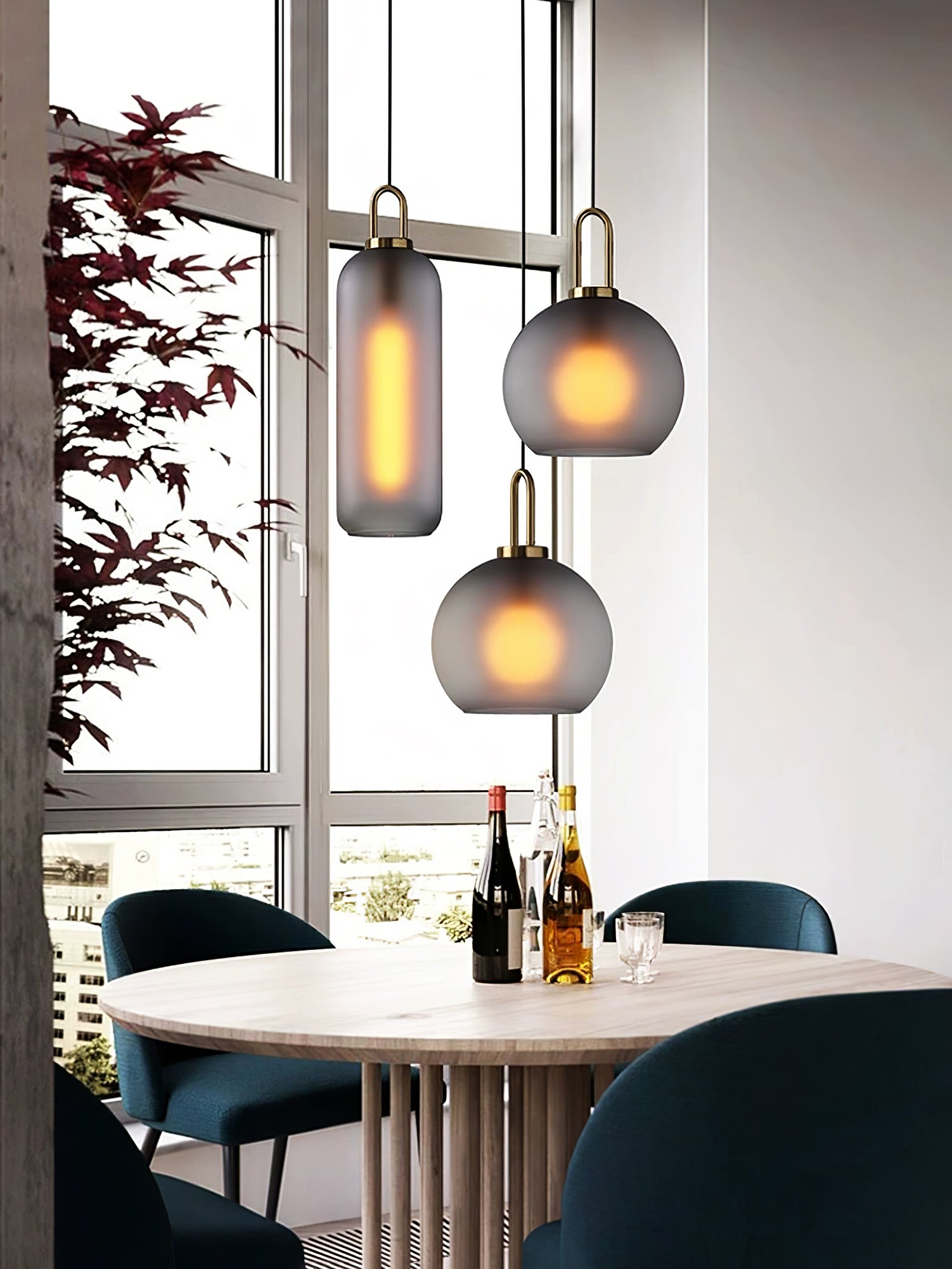 Lustra Pendant Lamp Pendulum Glass - Letslighting