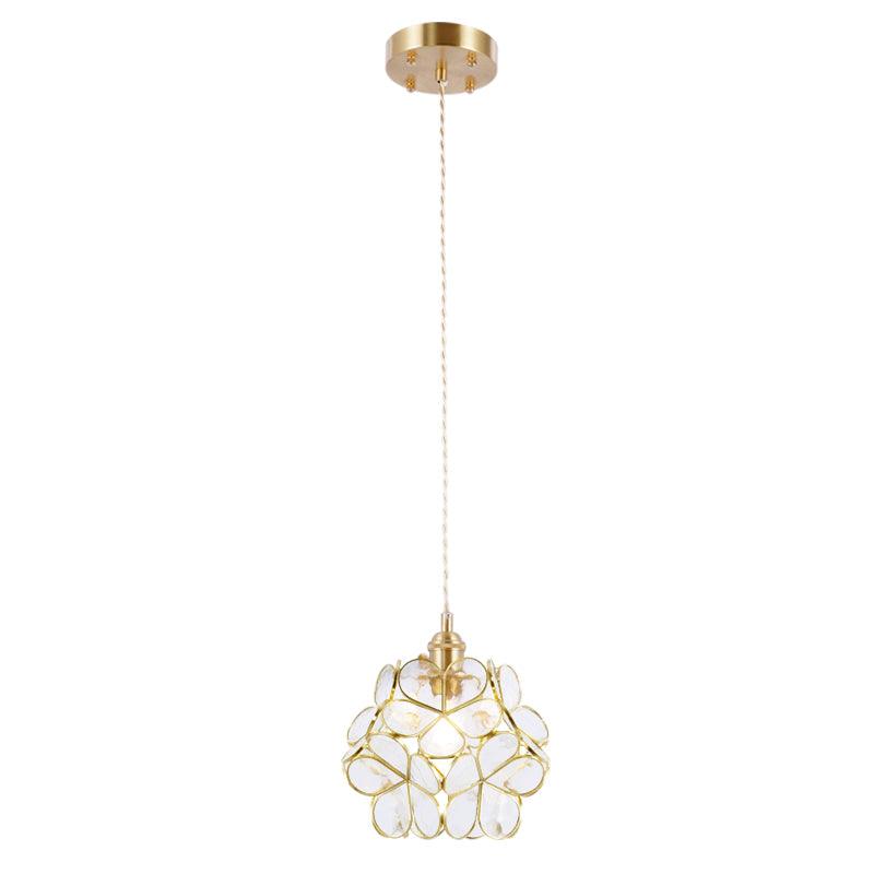 Lustra Pendant Lamp Glass Petal Shaped Kitchen - Letslighting