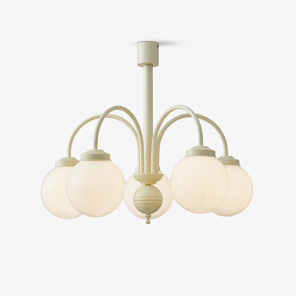 Lustra Chandelier Cream Glass Spheres - Letslighting