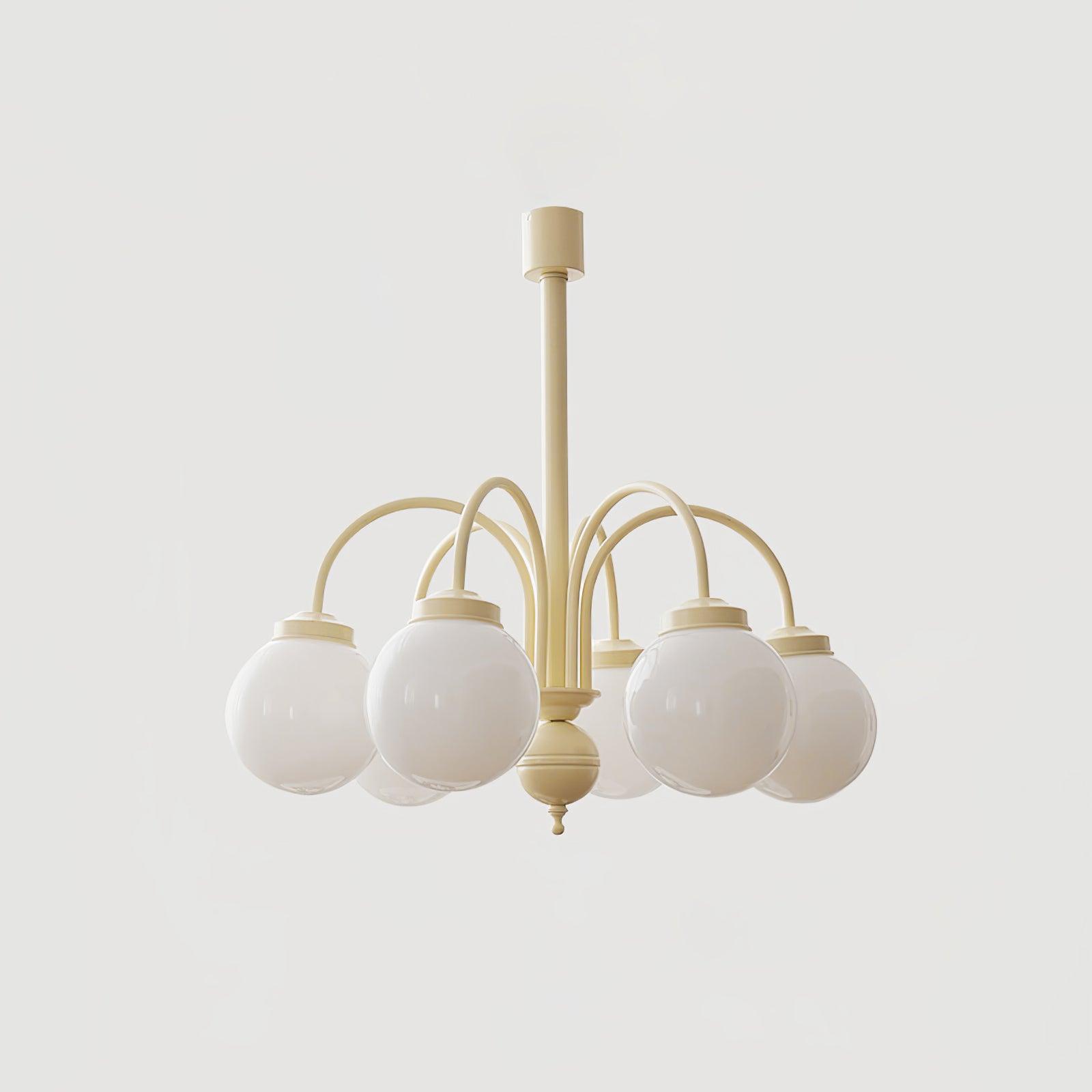 Lustra Chandelier Cream Glass Spheres - Letslighting