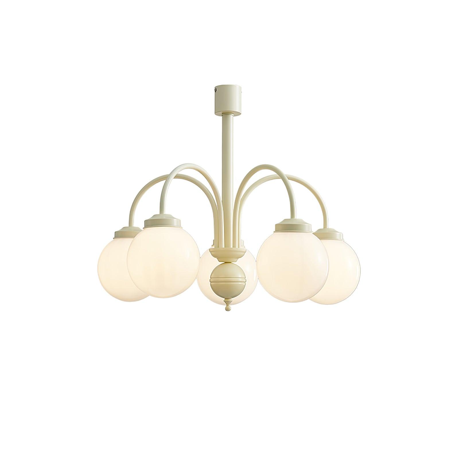 Lustra Chandelier Cream Glass Spheres - Letslighting