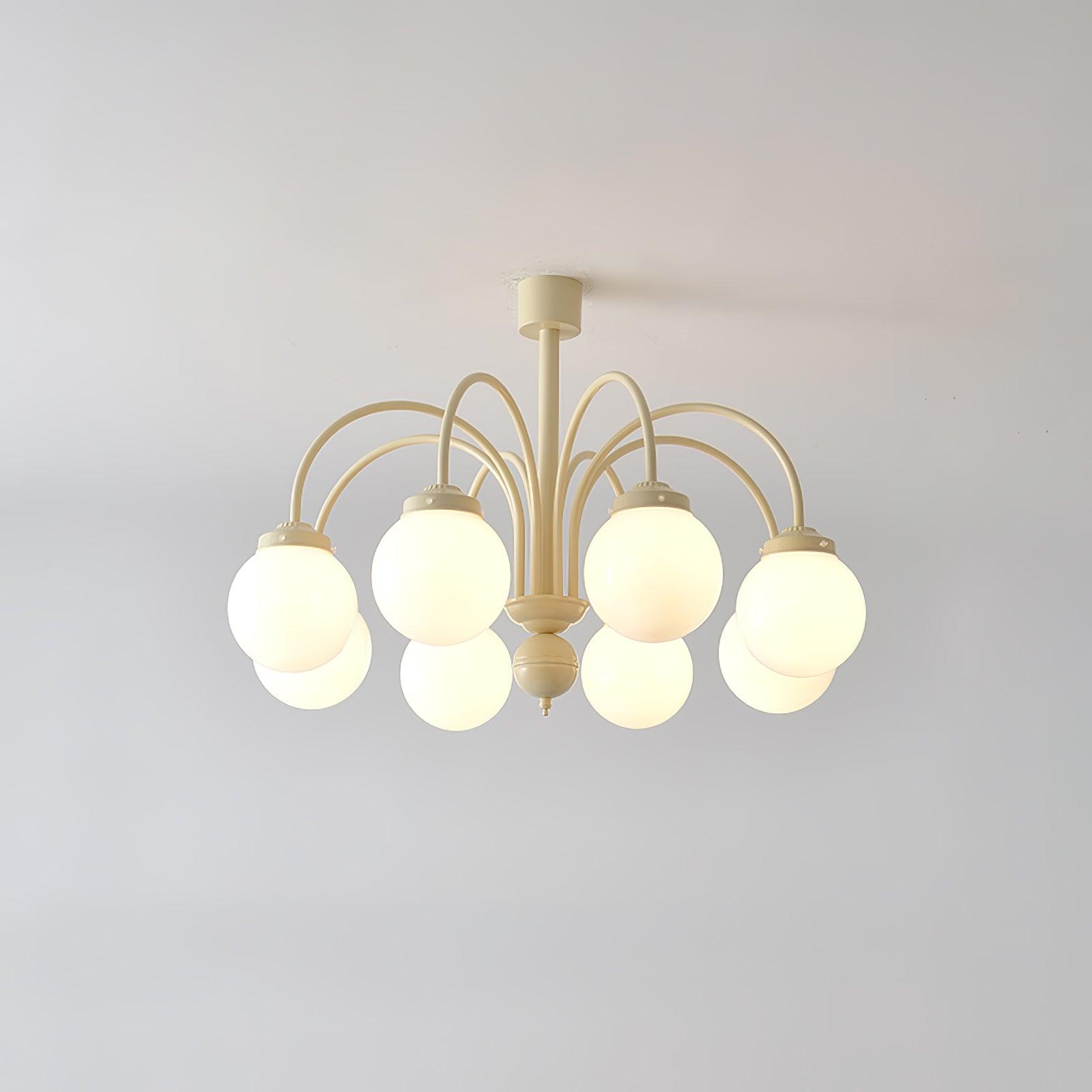 Lustra Chandelier Cream Glass Spheres - Letslighting