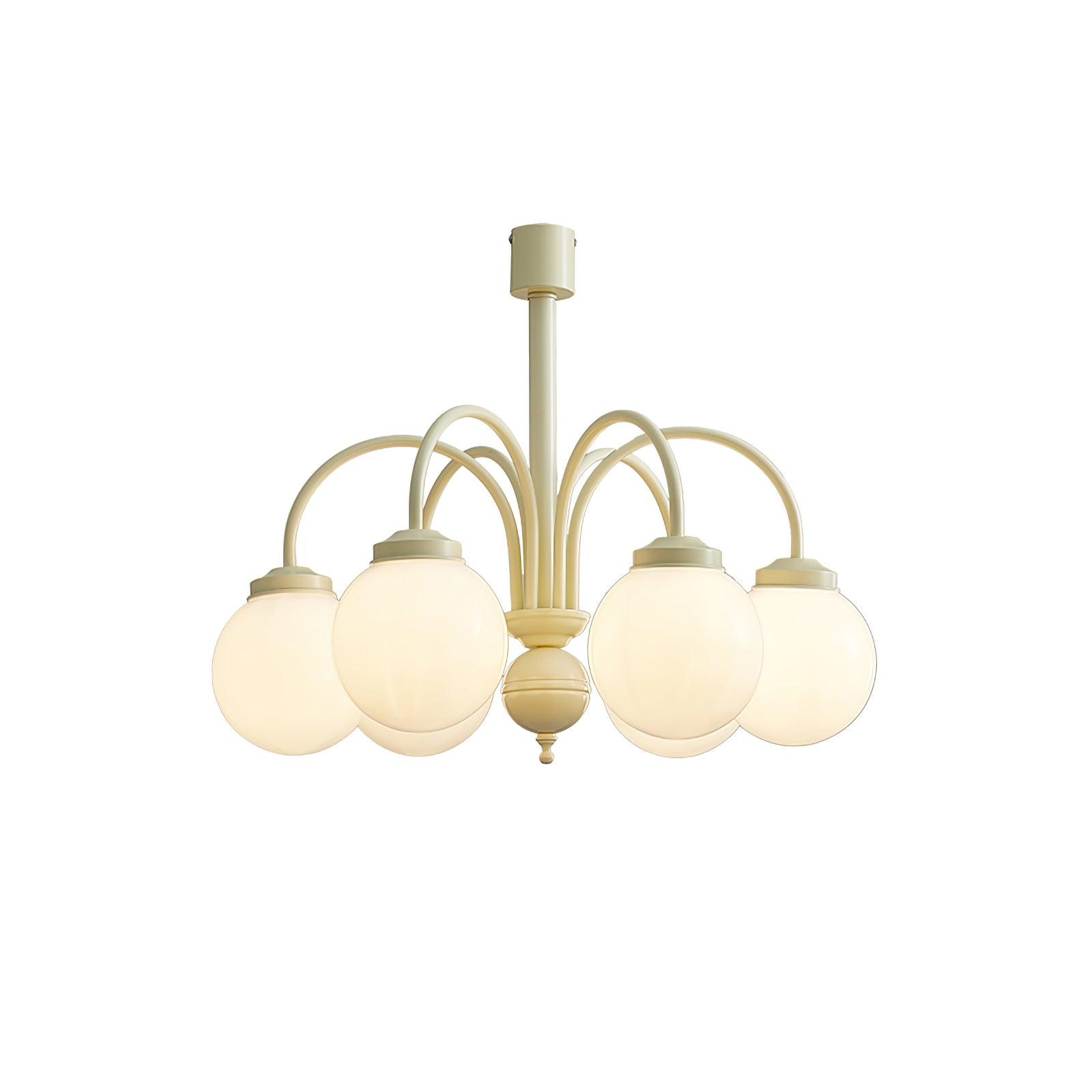 Lustra Chandelier Cream Glass Spheres - Letslighting