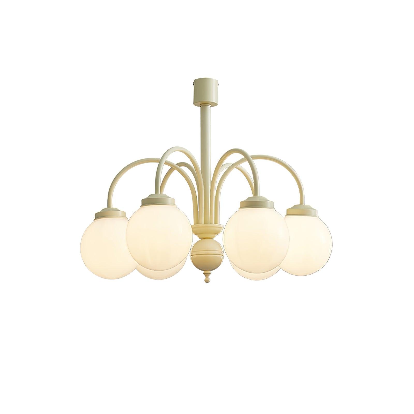 Lustra Chandelier Cream Glass Spheres - Letslighting