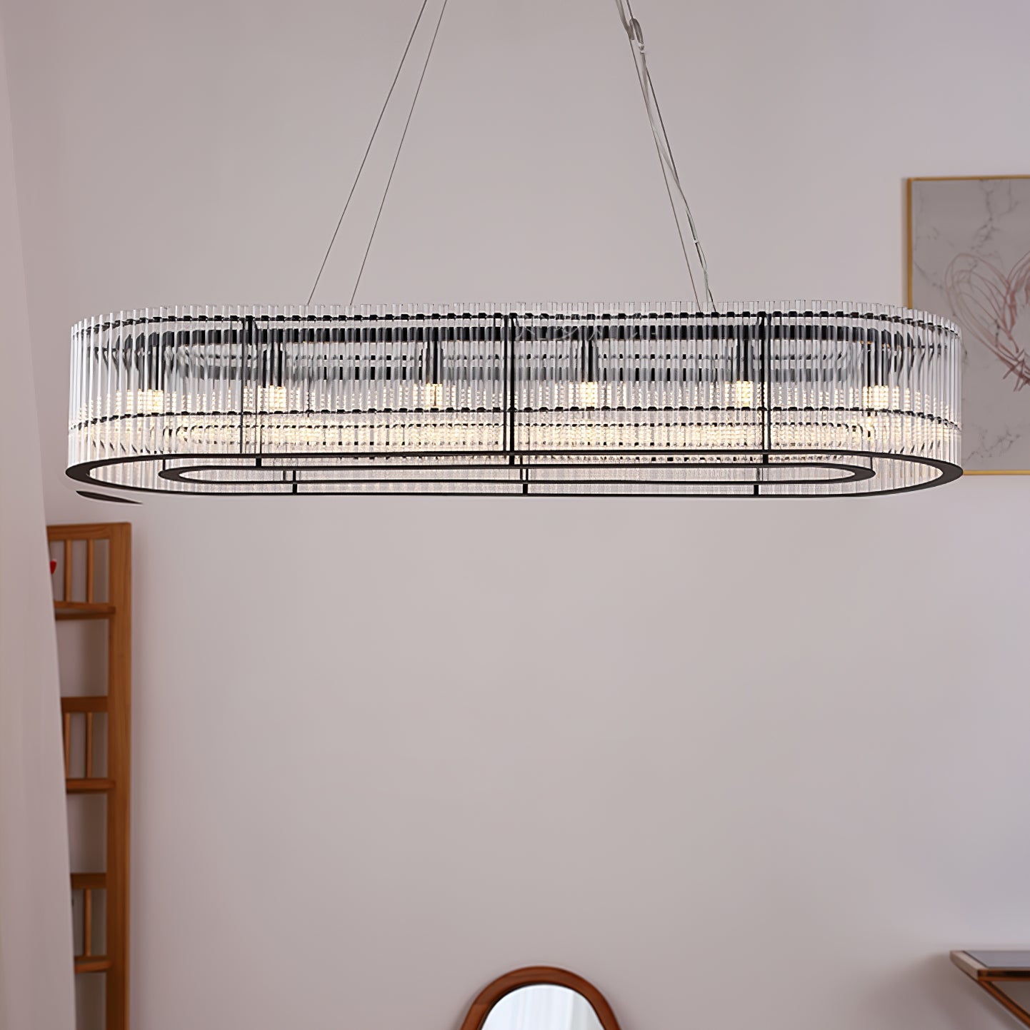 Lustra Pendant Lamp Glass Tube Ring Modern Luxury - Letslighting