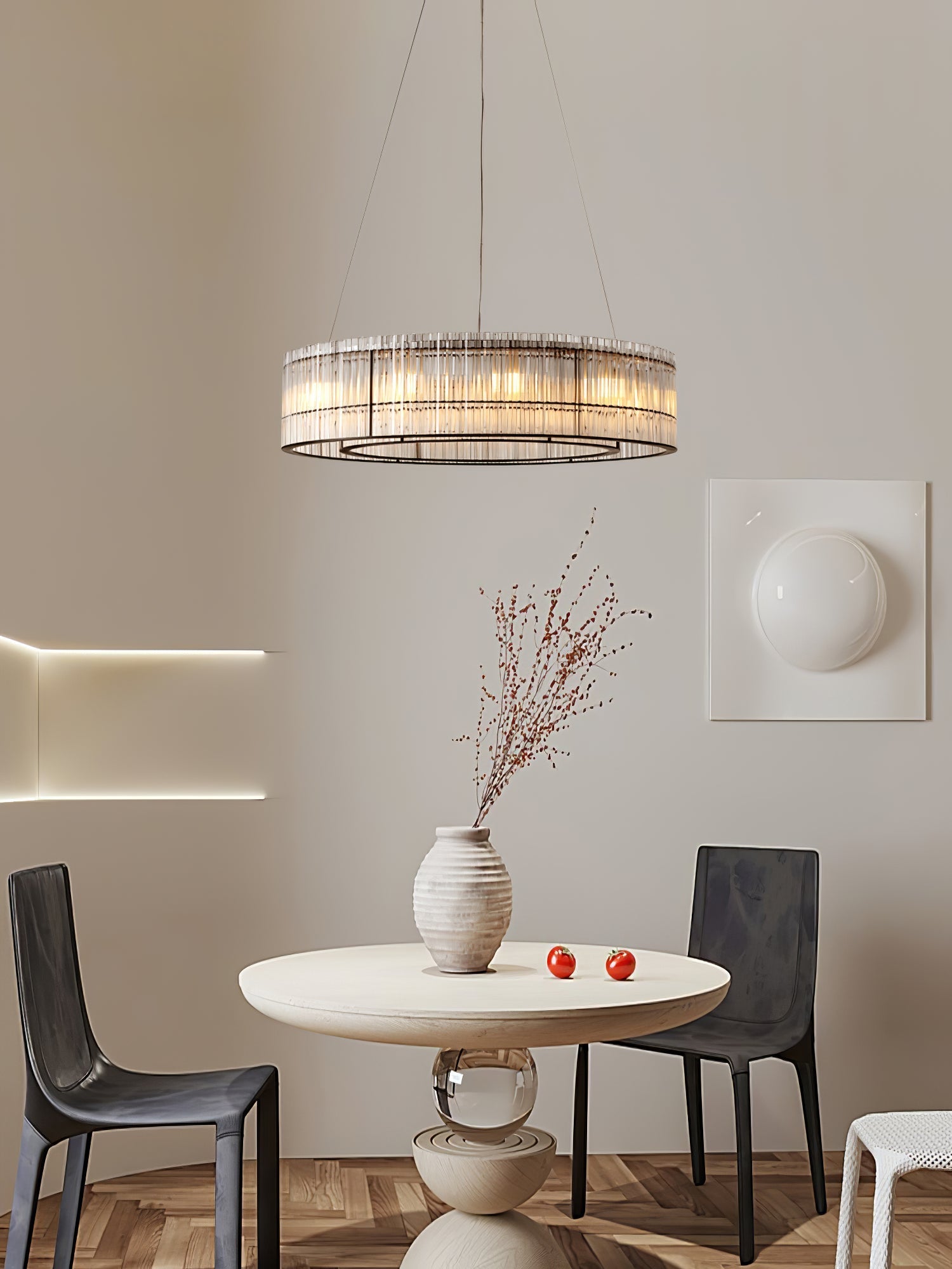 Lustra Pendant Lamp Glass Tube Ring Modern Luxury - Letslighting