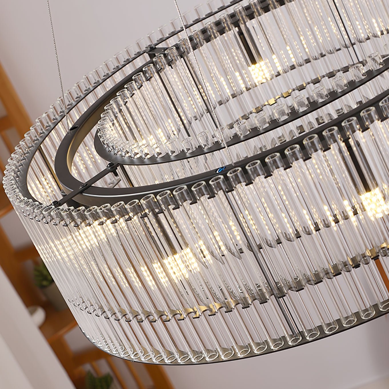 Lustra Pendant Lamp Glass Tube Ring Modern Luxury - Letslighting