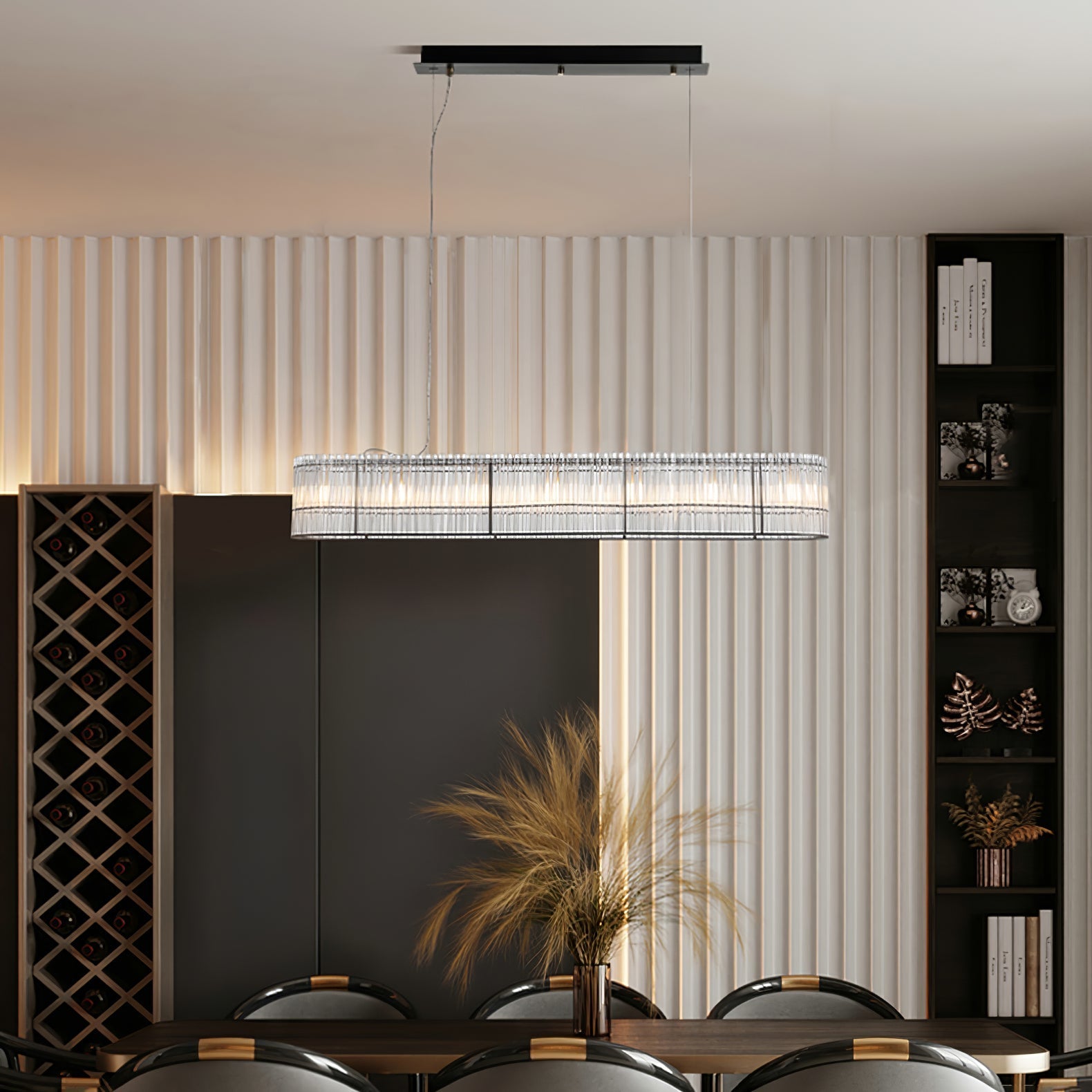 Lustra Pendant Lamp Glass Tube Ring Modern Luxury - Letslighting
