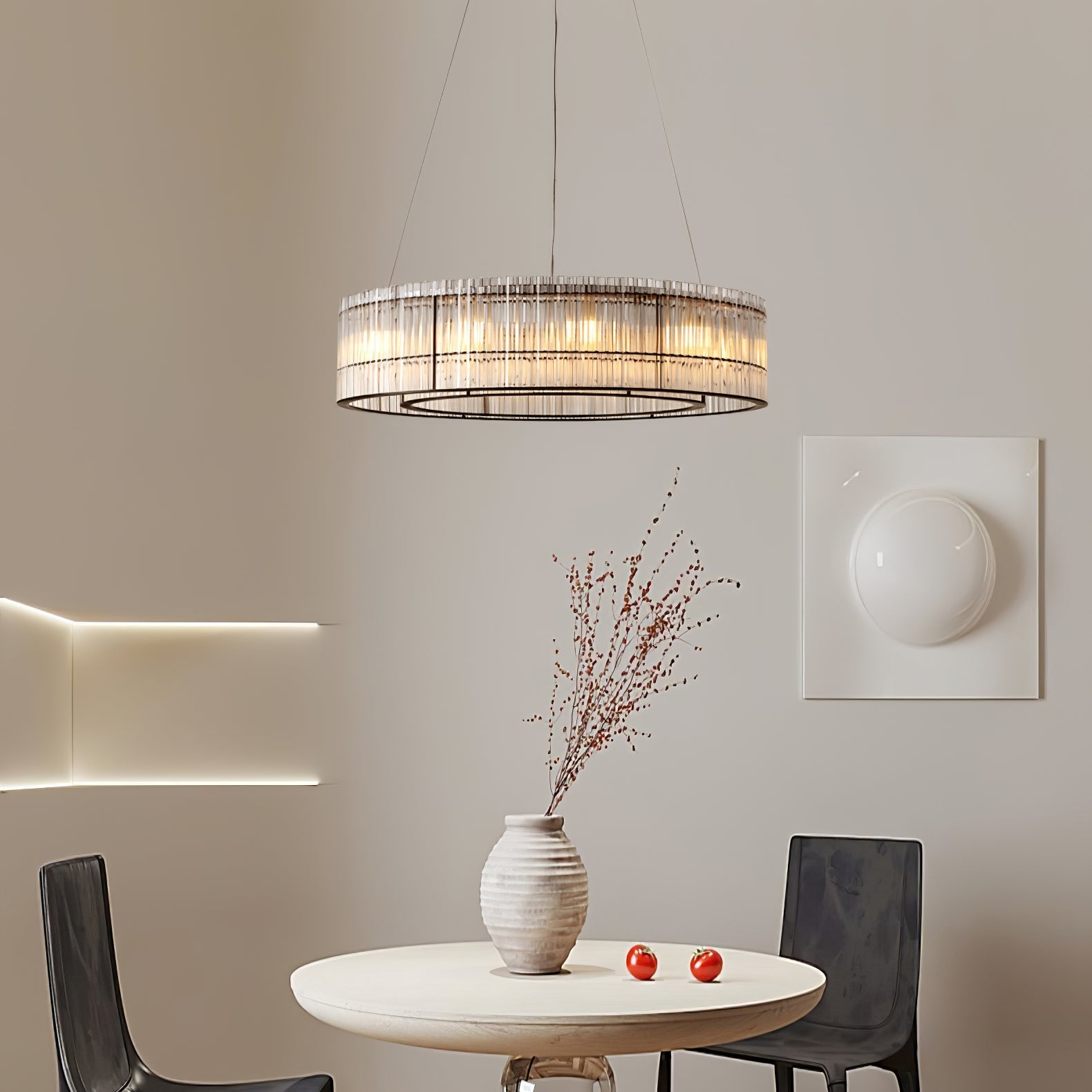 Lustra Pendant Lamp Glass Tube Ring Modern Luxury - Letslighting