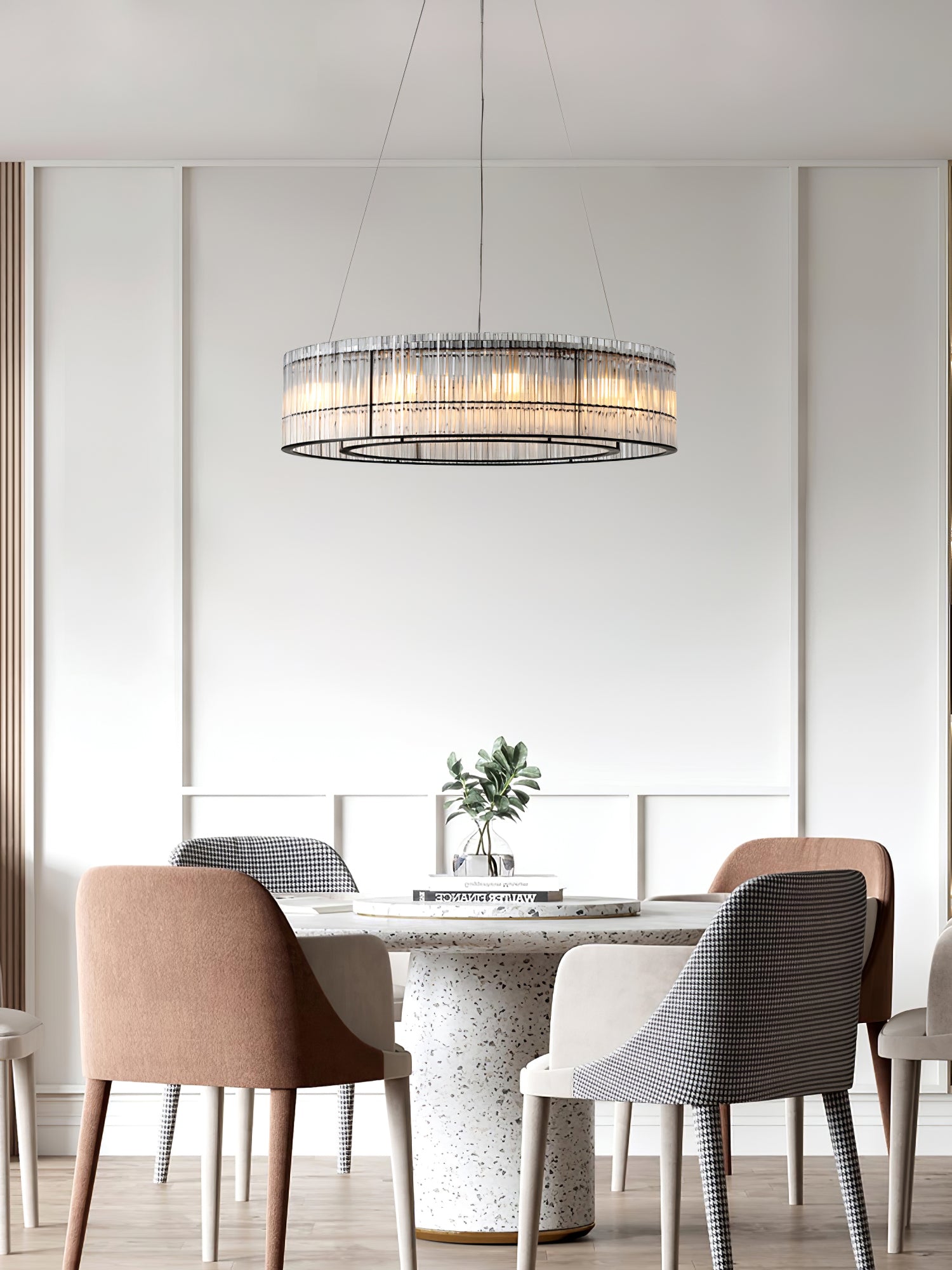 Lustra Pendant Lamp Glass Tube Ring Modern Luxury - Letslighting