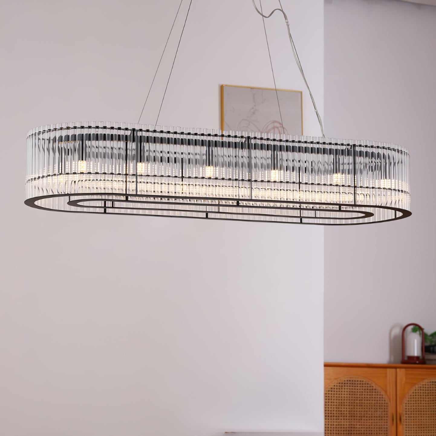 Lustra Pendant Lamp Glass Tube Ring Modern Luxury - Letslighting