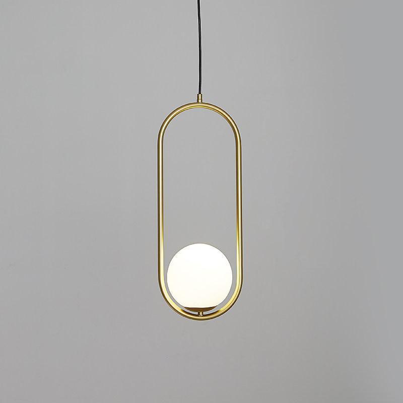 Ellipse Contemporary Brass Pendant Light - Letslighting