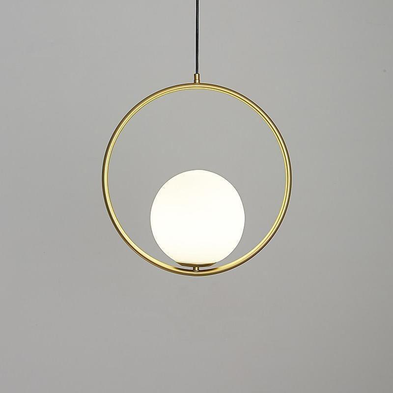 Ellipse Contemporary Brass Pendant Light - Letslighting