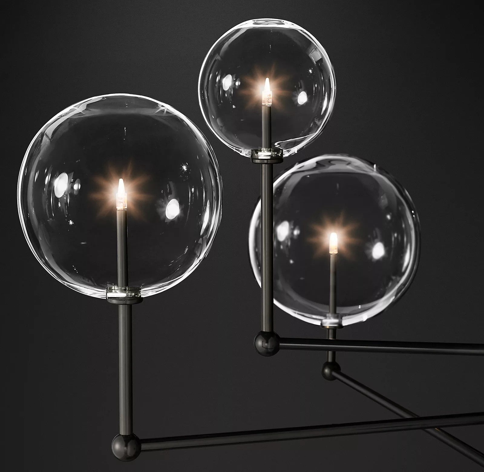 Orbit Contemporary Glass Chandelier - Letslighting