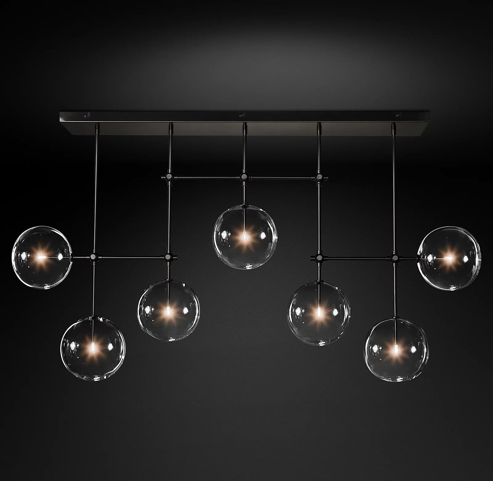 Orbit Contemporary Glass Chandelier - Letslighting