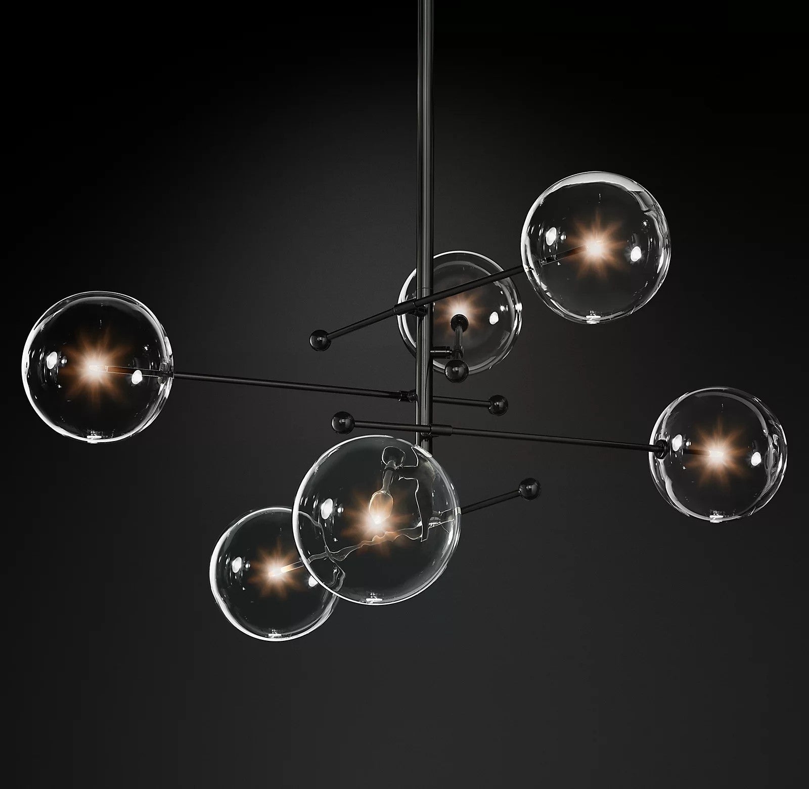 Orbit Contemporary Glass Chandelier - Letslighting