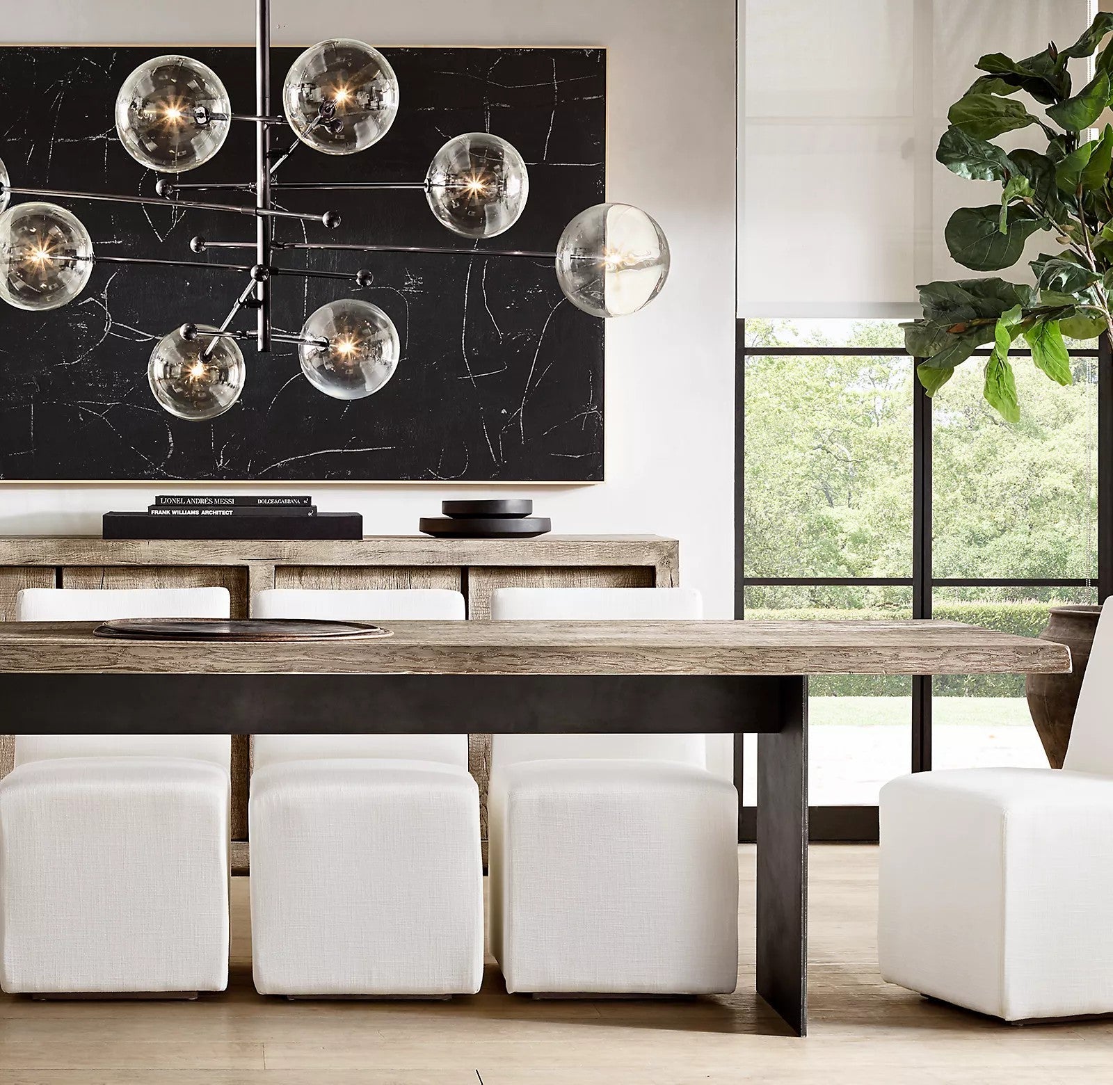 Orbit Contemporary Glass Chandelier - Letslighting