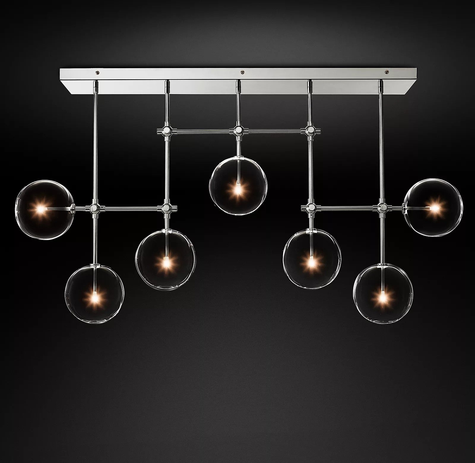 Orbit Contemporary Glass Chandelier - Letslighting
