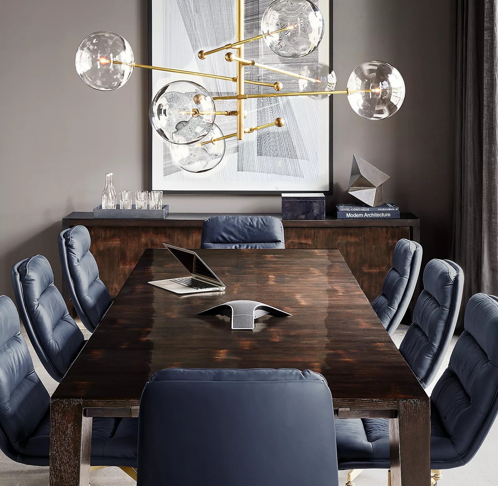 Orbit Contemporary Glass Chandelier - Letslighting