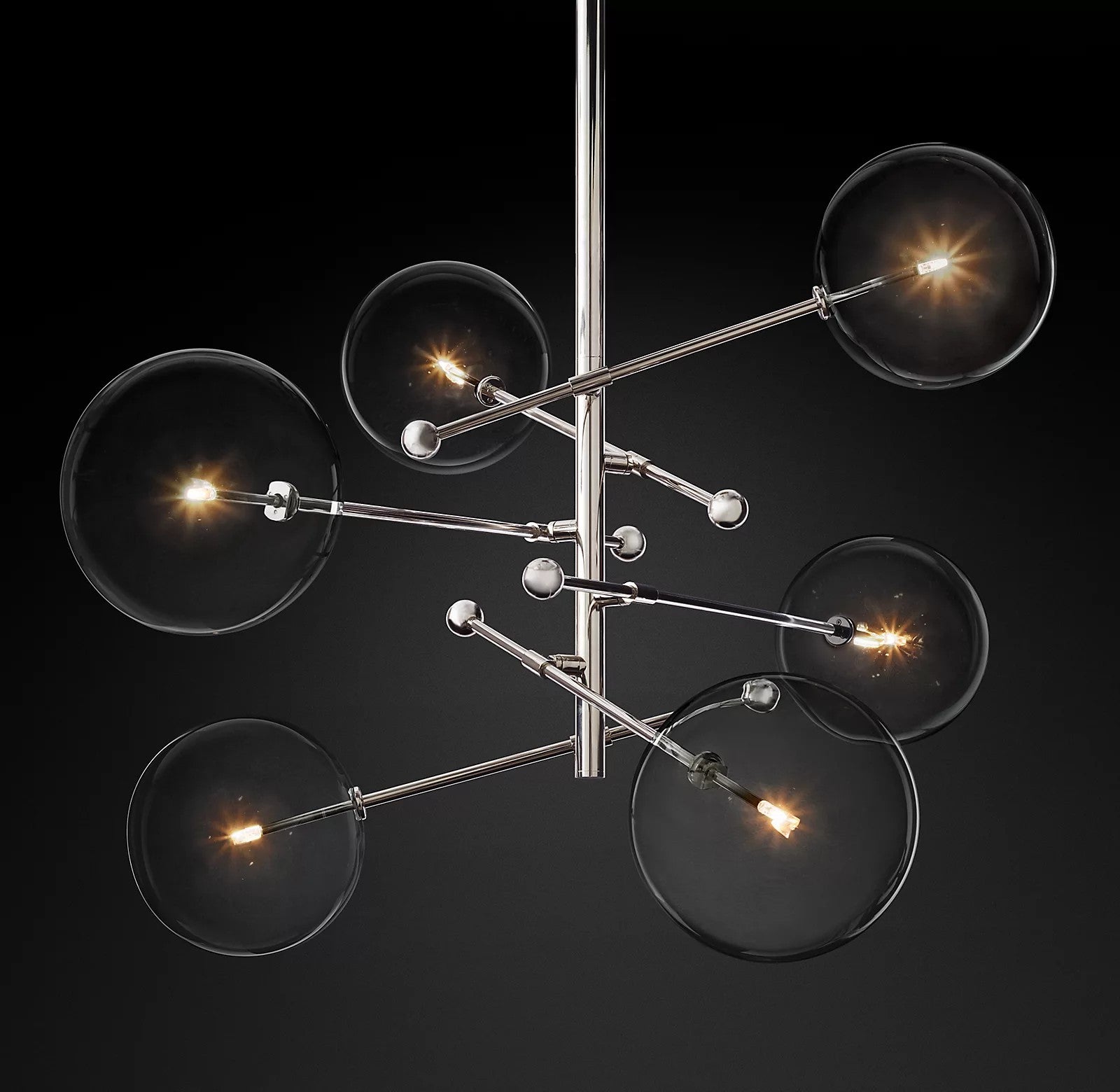 Orbit Contemporary Glass Chandelier - Letslighting