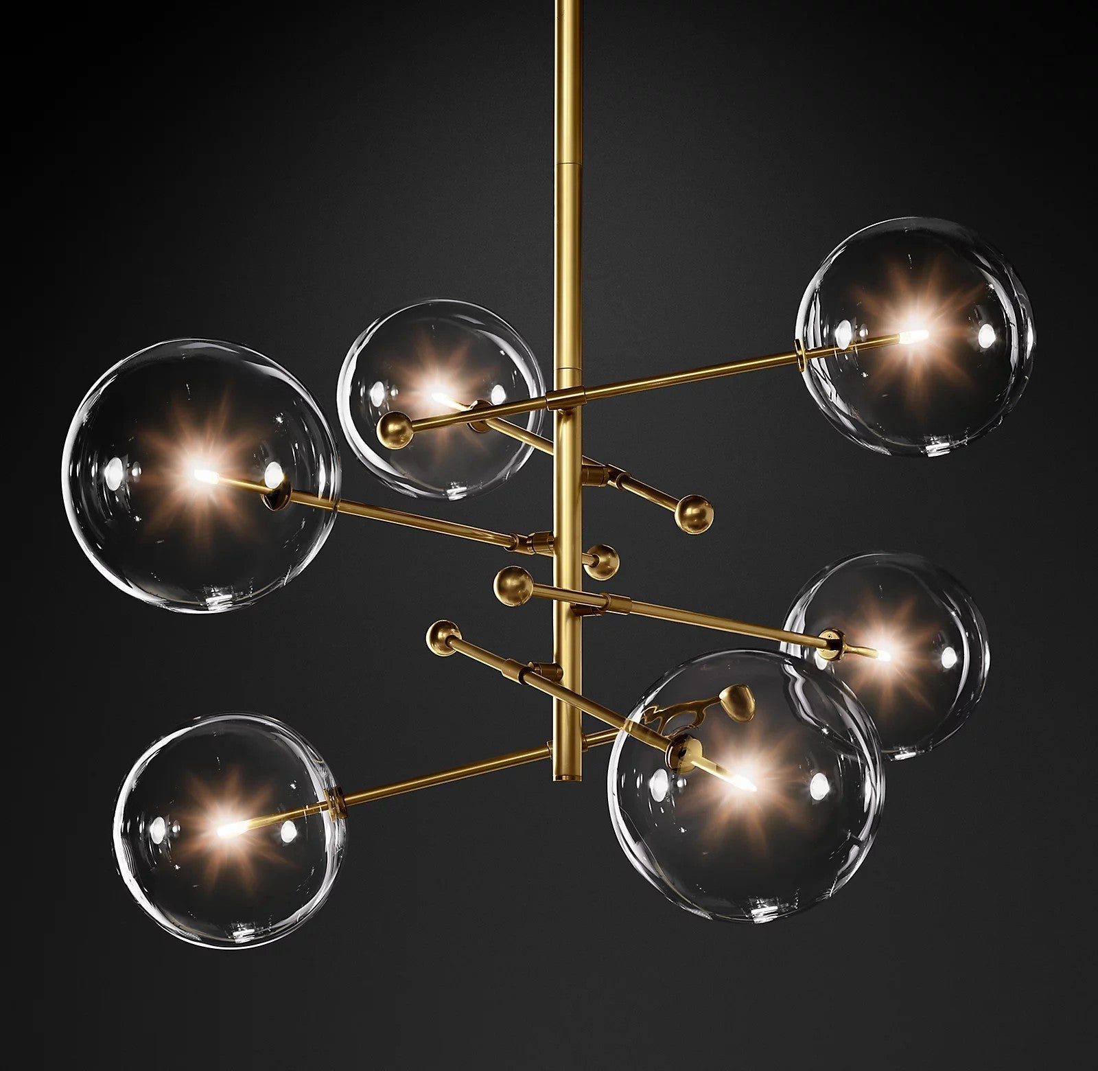 Orbit Contemporary Glass Chandelier - Letslighting