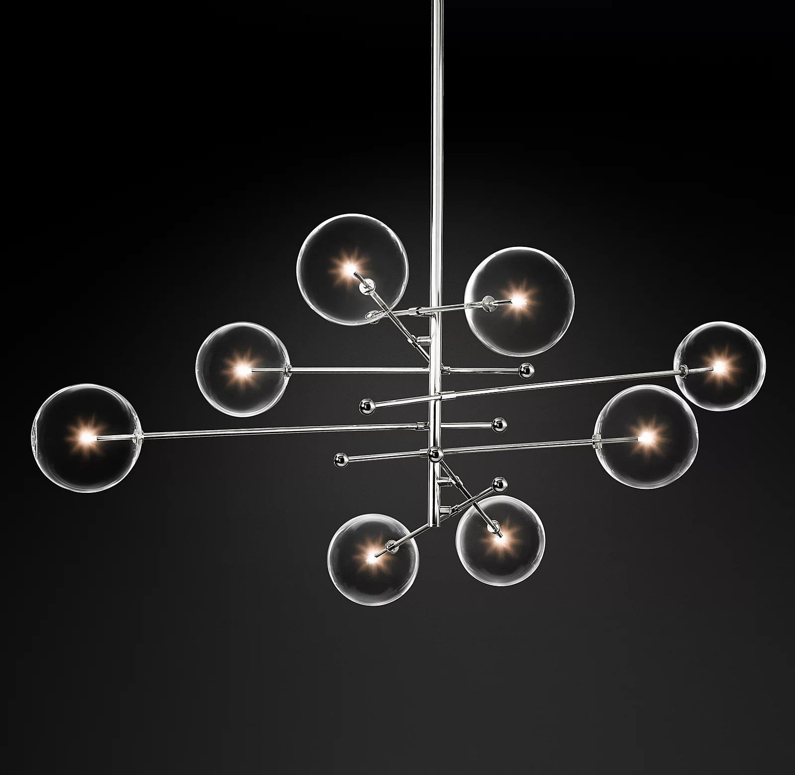 Orbit Contemporary Glass Chandelier - Letslighting