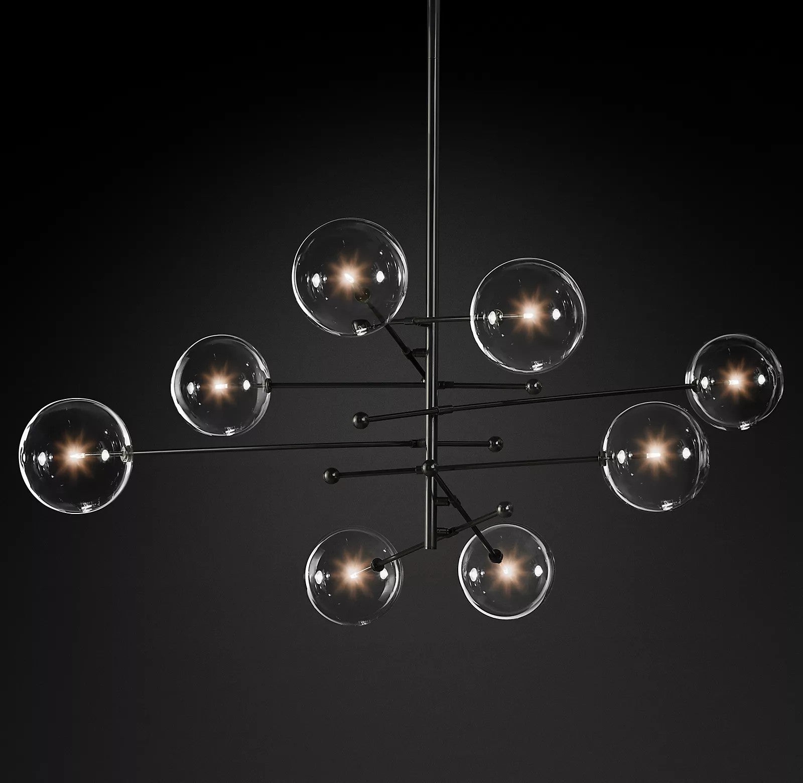 Orbit Contemporary Glass Chandelier - Letslighting
