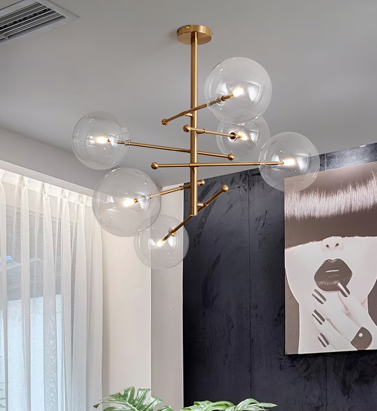 Orbit Contemporary Glass Chandelier - Letslighting