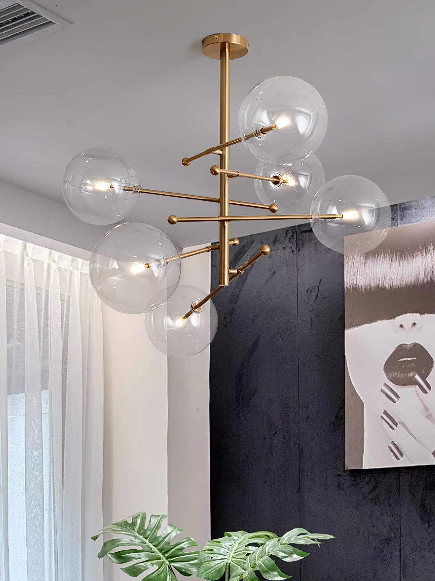 Orbit Contemporary Glass Chandelier - Letslighting