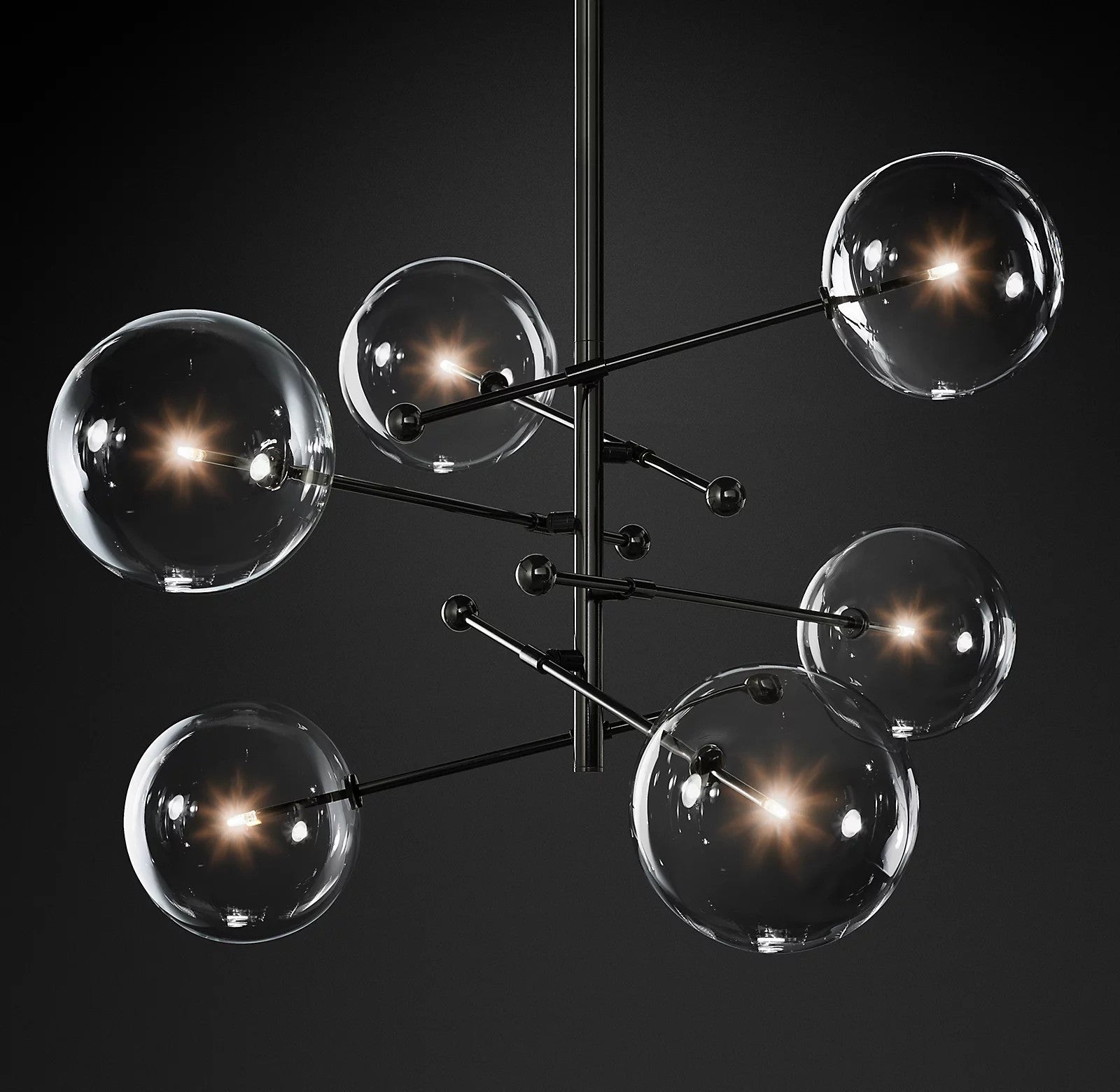 Orbit Contemporary Glass Chandelier - Letslighting