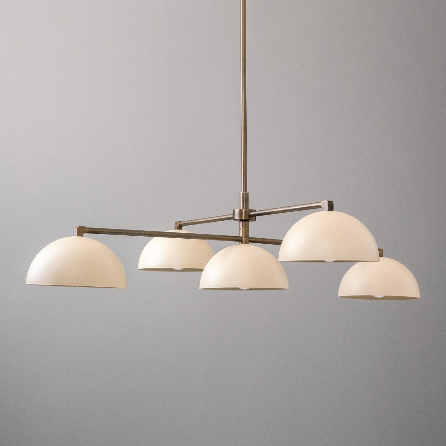 Vosole Vintage Industrial Linear Brass Chandelier - Letslighting