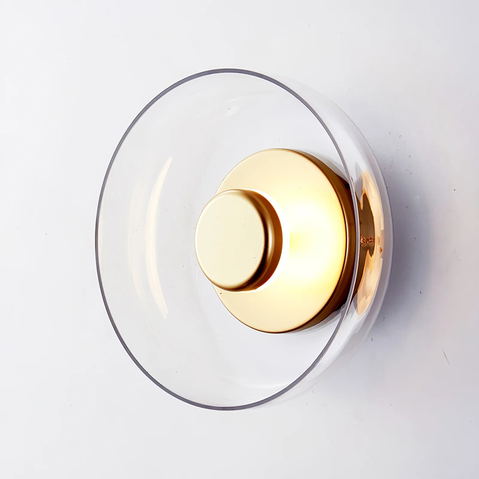 Hailie Modern Round Bowl Glass Wall Light - Letslighting