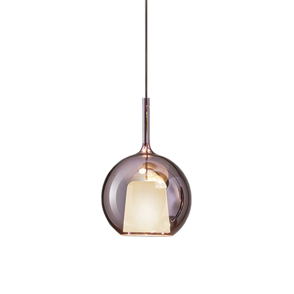 Lustra Pendant Lamp Smoked Glass Round - Letslighting