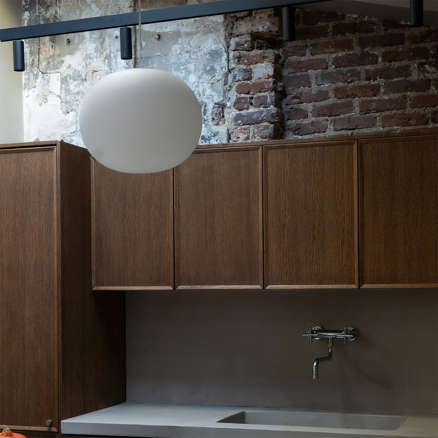 Opivio White Globe Pendant Light - Letslighting